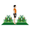Yoga Pose Vector Art- Pose Number 1