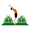 Yoga Pose Vector Art - Pose Number 2 and Pose Number 11