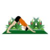 Yoga Pose Vector Art - Pose Number 4 and Pose Number 9