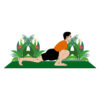 Yoga Pose Vector Art - Pose Number 8