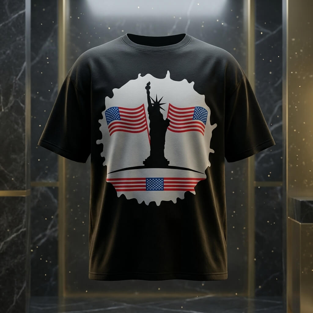 USA Independence Day Vector Design for Patriotic T-Shirt Graphics