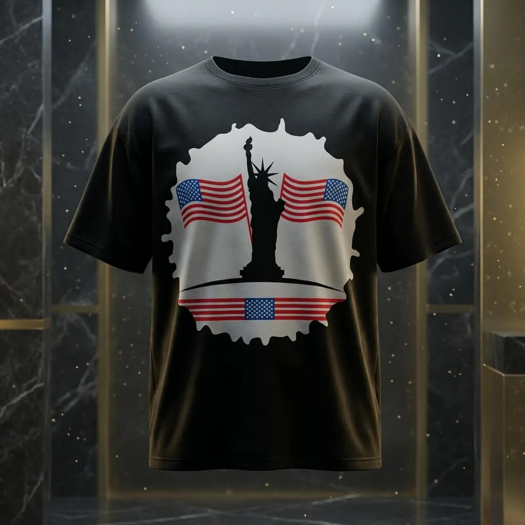 USA Independence Day Vector Design for Patriotic T-Shirt Graphics