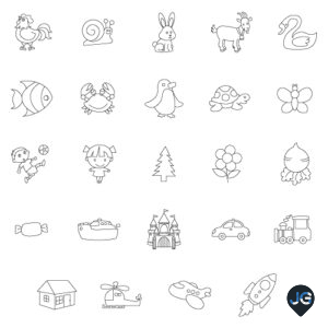 24 line art charactor