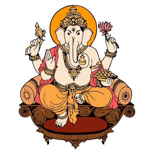 Illustration Design of Indian God Ganesha Divine Blessings Vector Art