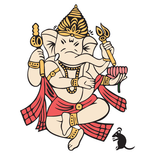 Illustration Design of Indian God Ganesha Divine Blessings Vector Art
