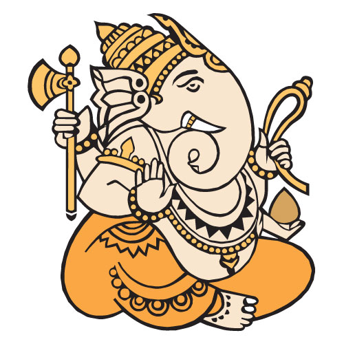 Illustration Design of Indian God Ganesha Divine Blessings Vector Art