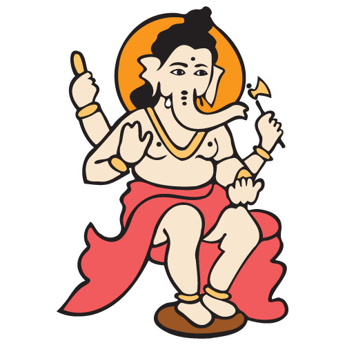 Illustration Design of Indian God Ganesha Divine Blessings Vector Art
