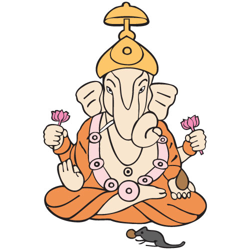 Illustration Design of Indian God Ganesha Divine Blessings Vector Art