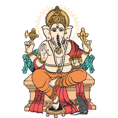 Illustration Design of Indian God Ganesha Divine Blessings Vector Art
