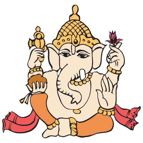 Illustration Design of Indian God Ganesha Divine Blessings Vector Art