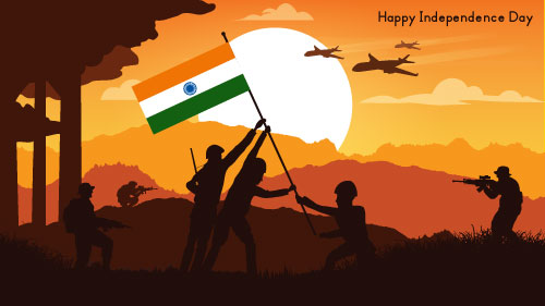 15 August Happy Independence Day Vector
