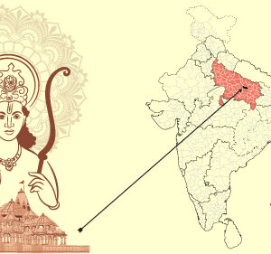 Ayodhya Map with Ram Mandir Vector Art - Discover Cultural Heritage