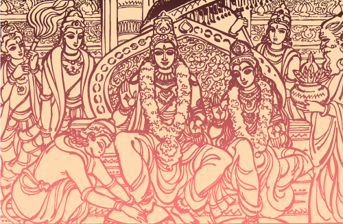 Ram Sita Lakshman Hanuman Vector Art - Celebrate Spiritual Devotion