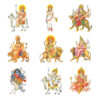 Navratri Vector Art Bundle - Worship of All Nine Maa (Day 1-9)