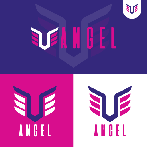 Wings angels with crown for business angels logo