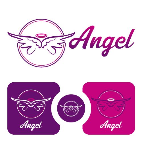Wings angels with crown for business angels logo