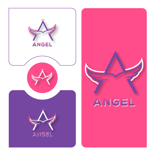 Wings angels with crown for business angels logo