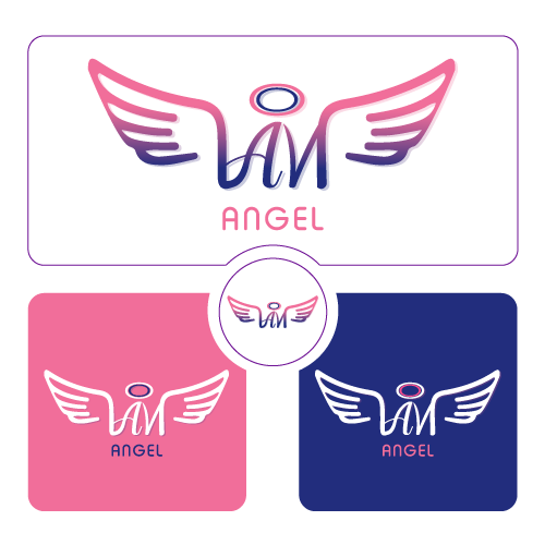 Wings angels with crown for business angels logo