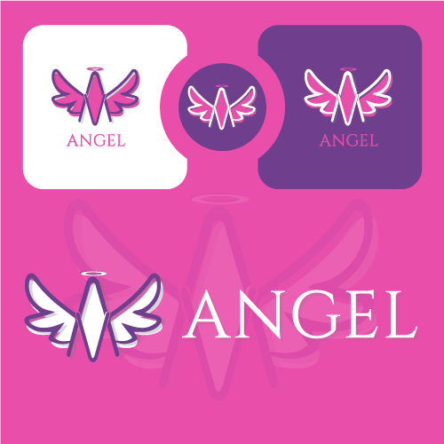 Wings angels with crown for business angels logo