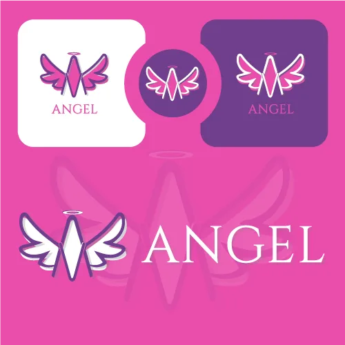 Wings angels with crown for business angels logo