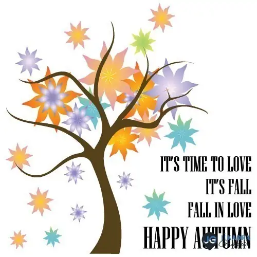 It’s Time to Love It’s Fall Fall in Love Happy Autumn Vector Seasonal Fall Design