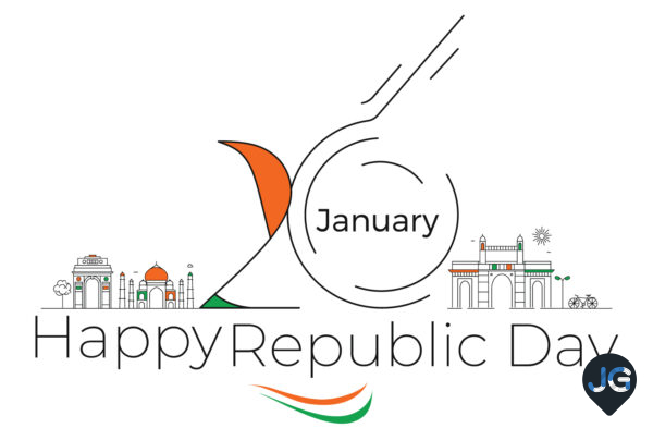 Republic Day 26 January Vector | Indian Tricolor Celebration