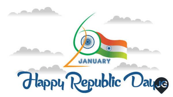 Minimalistic 26 January Happy Republic Day Typography Design