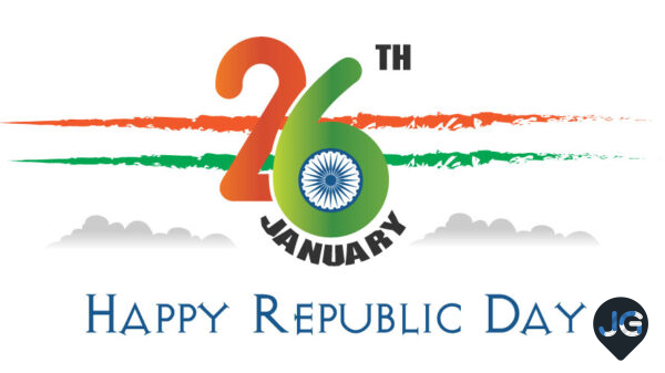 Bold Typography Design for 26 January Happy Republic Day