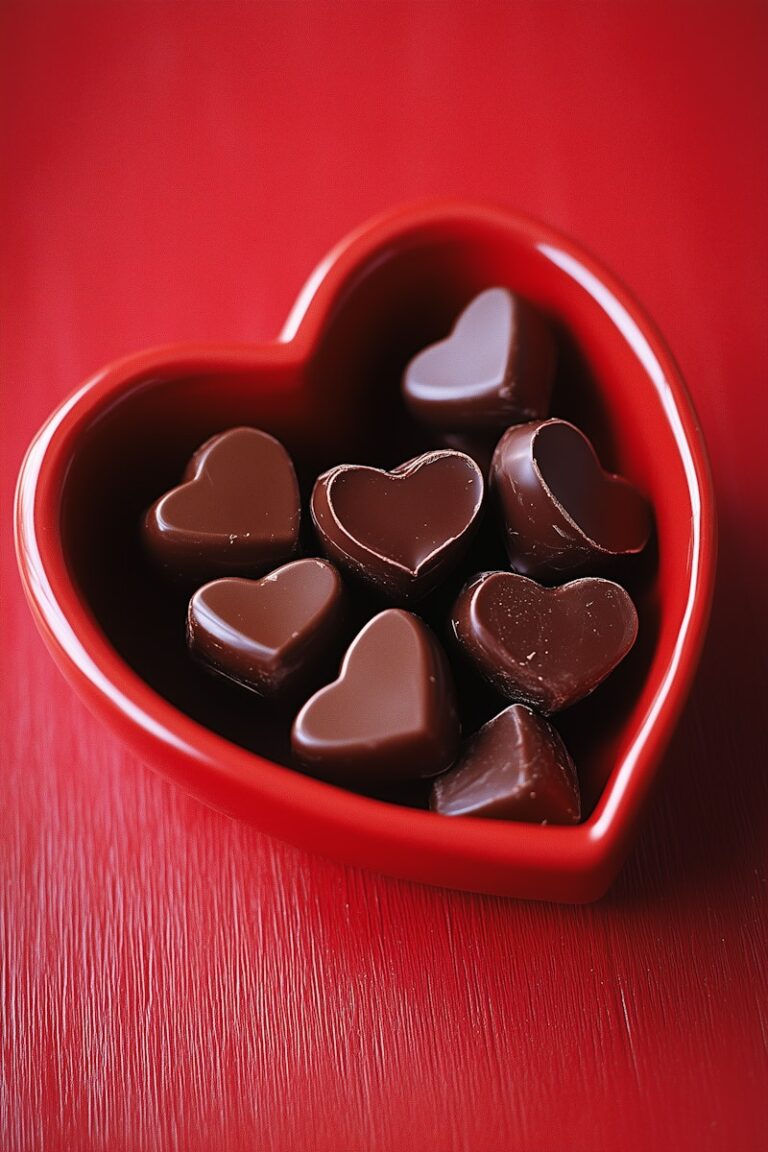 Heart-Shaped-Chocolates-in-Red-Bowl