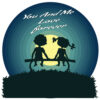 You and Me Forever Graphic - Romantic Scene with Boy and Girl