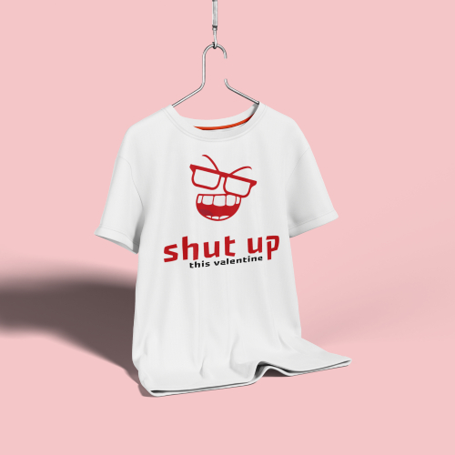Shut Up This Valentines - Funny Anti-Valentine’s Day Vector