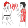I Love You Graphic - Boy and Girl Drinking Alcohol Illustration