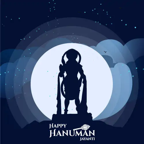 Hanuman Jayanti Vector – Spiritual PNG Illustration for Devotional Use