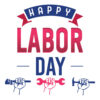 Happy Labor Day - Powerful Worker Celebration T-Shirt Design