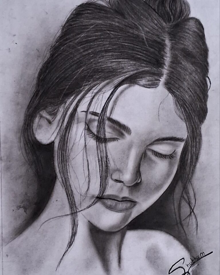 Friend and Girlfriend Pencil Sketch – Handmade Framed Art Gift