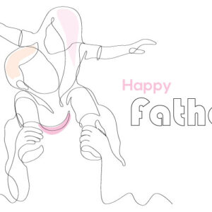Fathers Day Father with Son – Heartfelt Vector Art for DIY Gifts & Prints