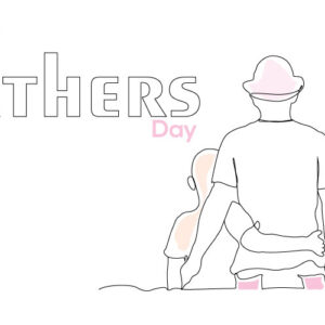 Son and Father Line Art – Heartfelt Minimalist Vector for Father’s Day & Beyond