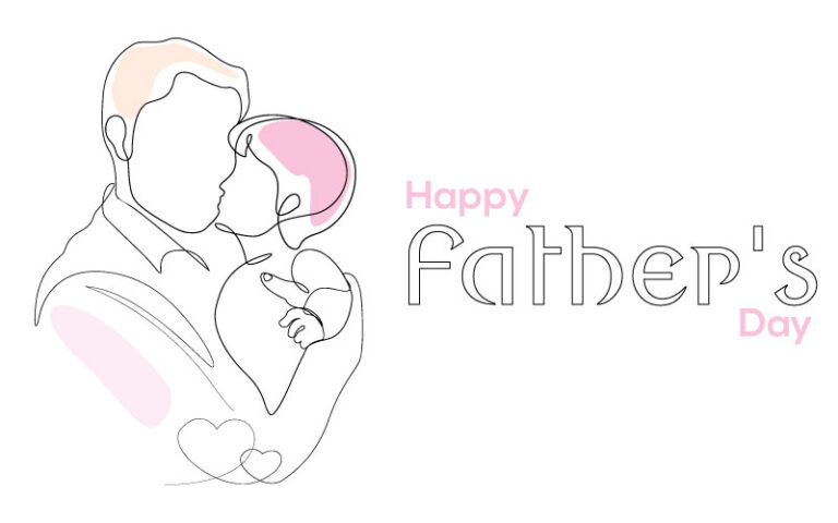 Fathers Day Father with Son – Heartfelt Vector Art for DIY Gifts & Prints