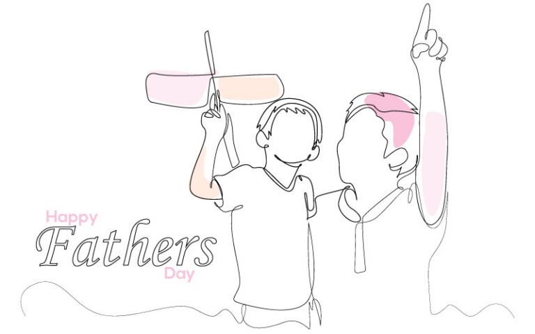 One Line Art Fathers Day – Minimalist Illustrations Honoring Dads with Style