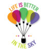 Hot Air Balloon Vector - Perfect for Apparel & Accessories