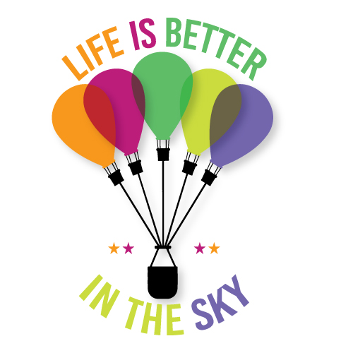 Hot Air Balloon Vector - Perfect for Apparel & Accessories