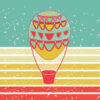 Hot Air Balloon Printable Design - For Bags, Boxes, Caps