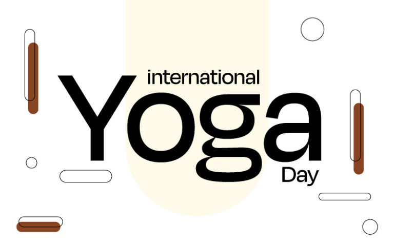 Elegant International Yoga Day Text Design – Perfect for Creative & Wellness Projects