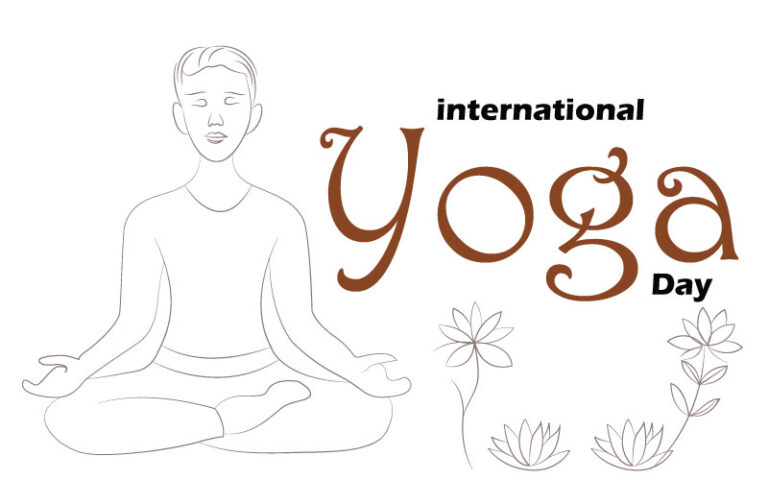Minimalist International Yoga Day Line Art – Clean & Versatile Digital Vector