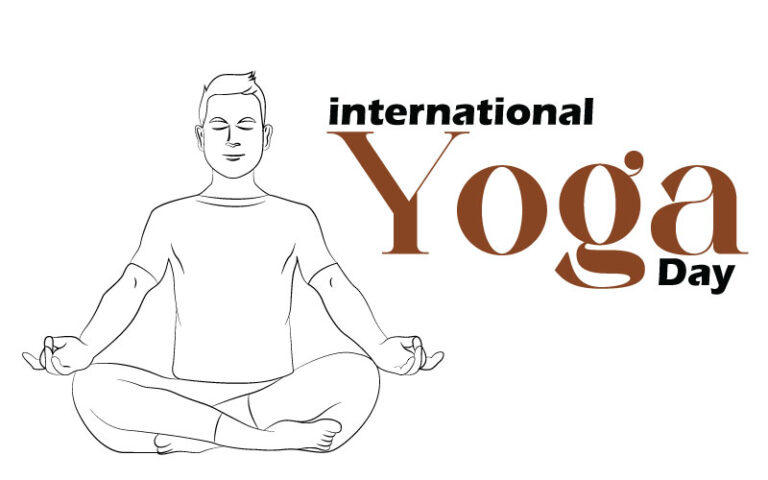 Sleek Line Art for International Yoga Day – Modern Vector Design
