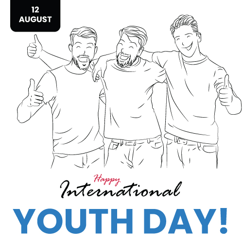 Vibrant International Youth Day Vector Poster – Editable EPS & JPG Design