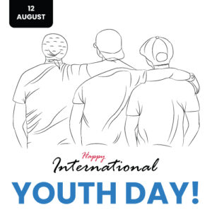 Happy International Youth Day Vector Poster – Editable EPS & JPG