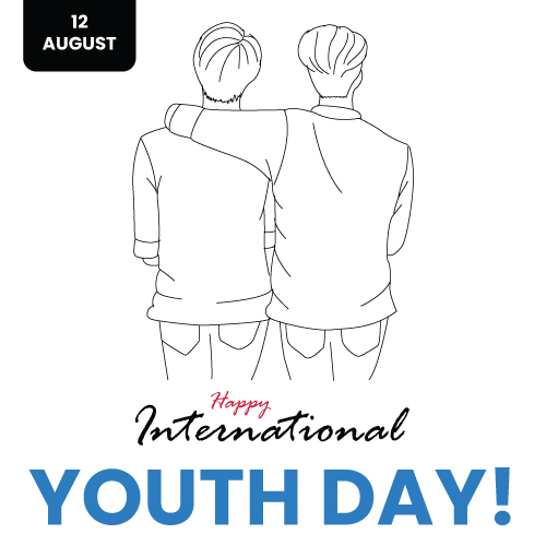 International Youth Day Friends Together Vector – Editable Youth Celebration Design