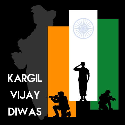Kargil Vijay Diwas Indian Army Tribute – Patriotic Vector Illustration for 26 July