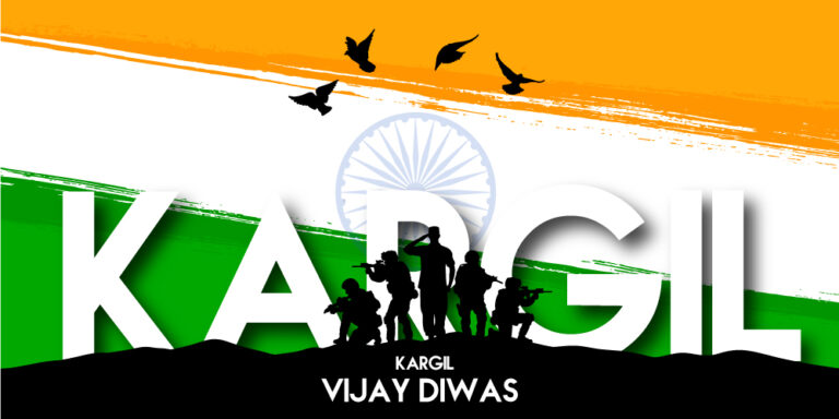 Kargil Vijay Diwas – A Tribute to Indian Army Heroes Vector Illustration